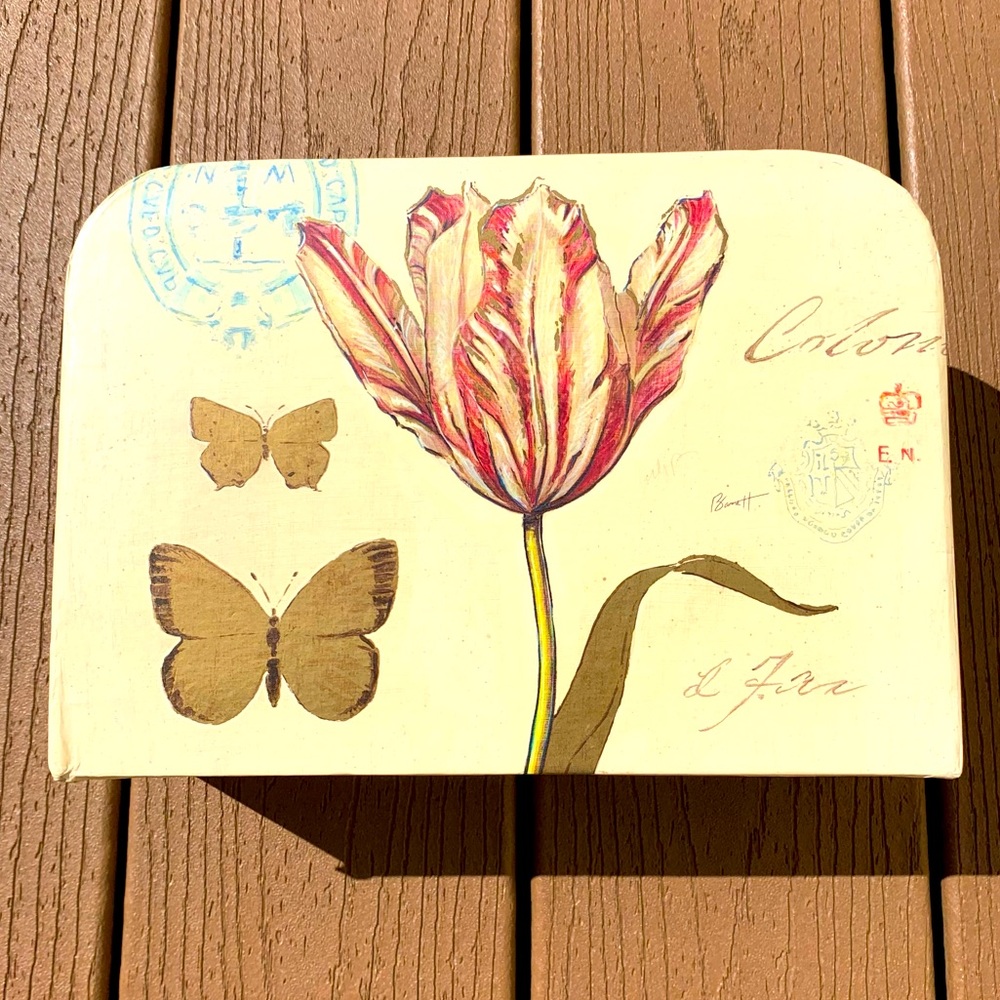 BEAUTIFUL DECORATIVE CASE WITH GOLD-TONE LATCH